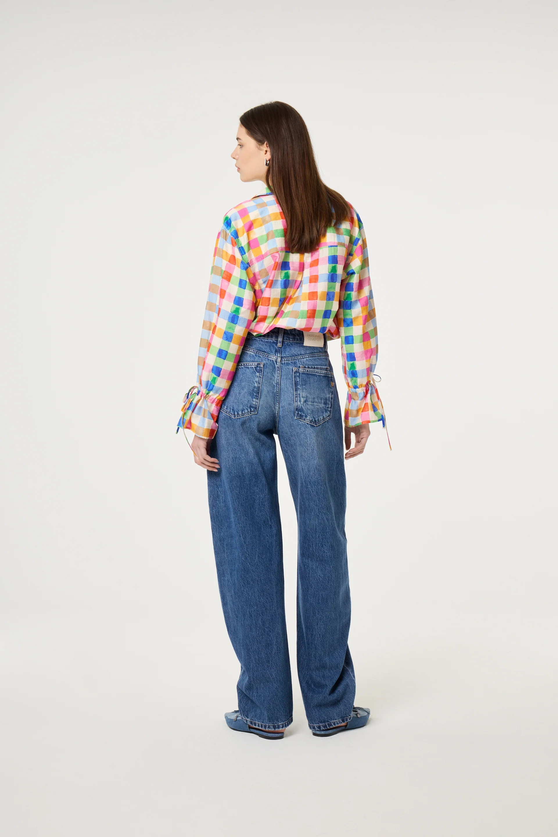 Alicia Blouse | Cosy White/Solar Orange - Image 3