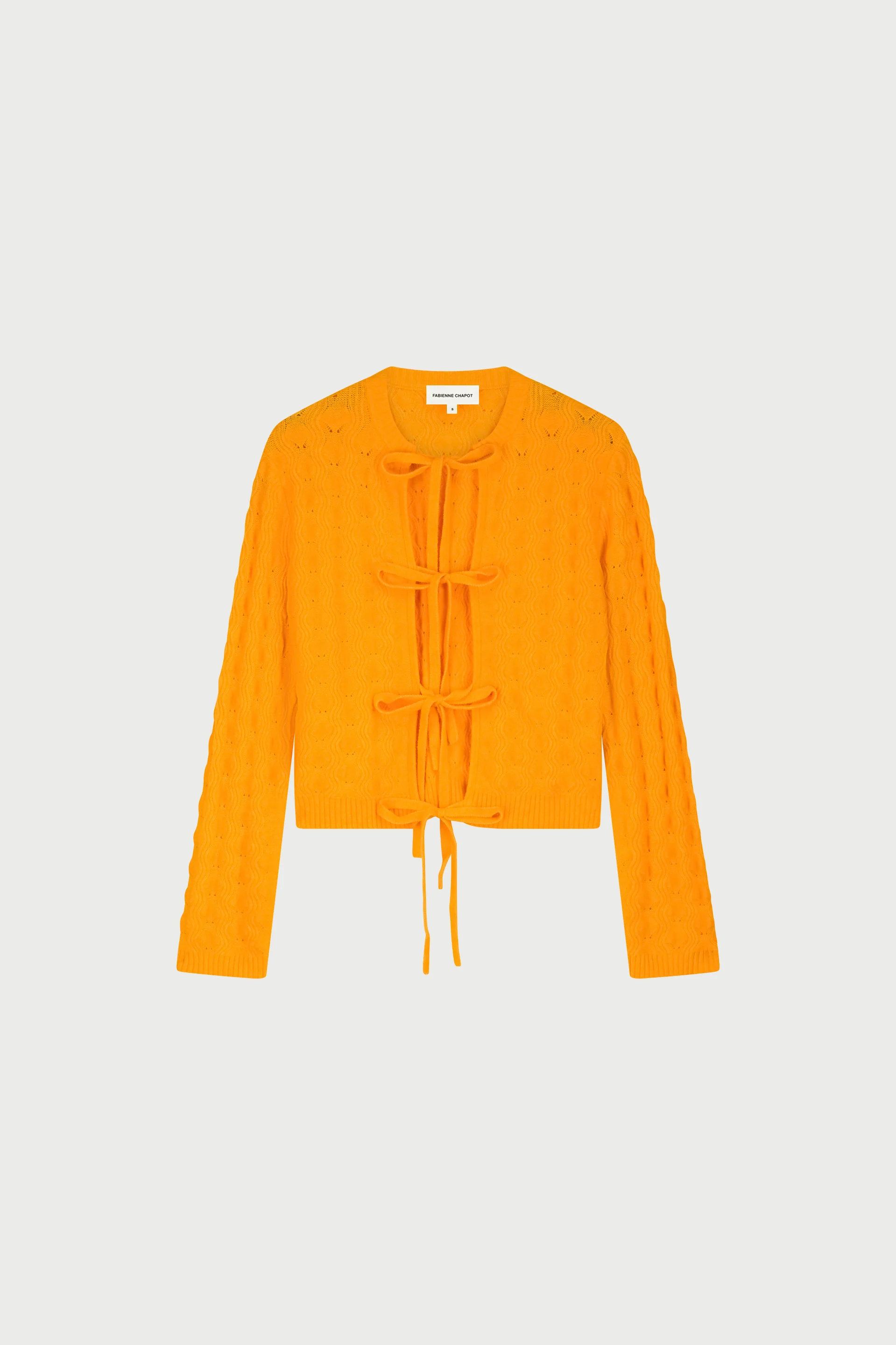 Chelsea Cardigan | Solar Orange - Image 4