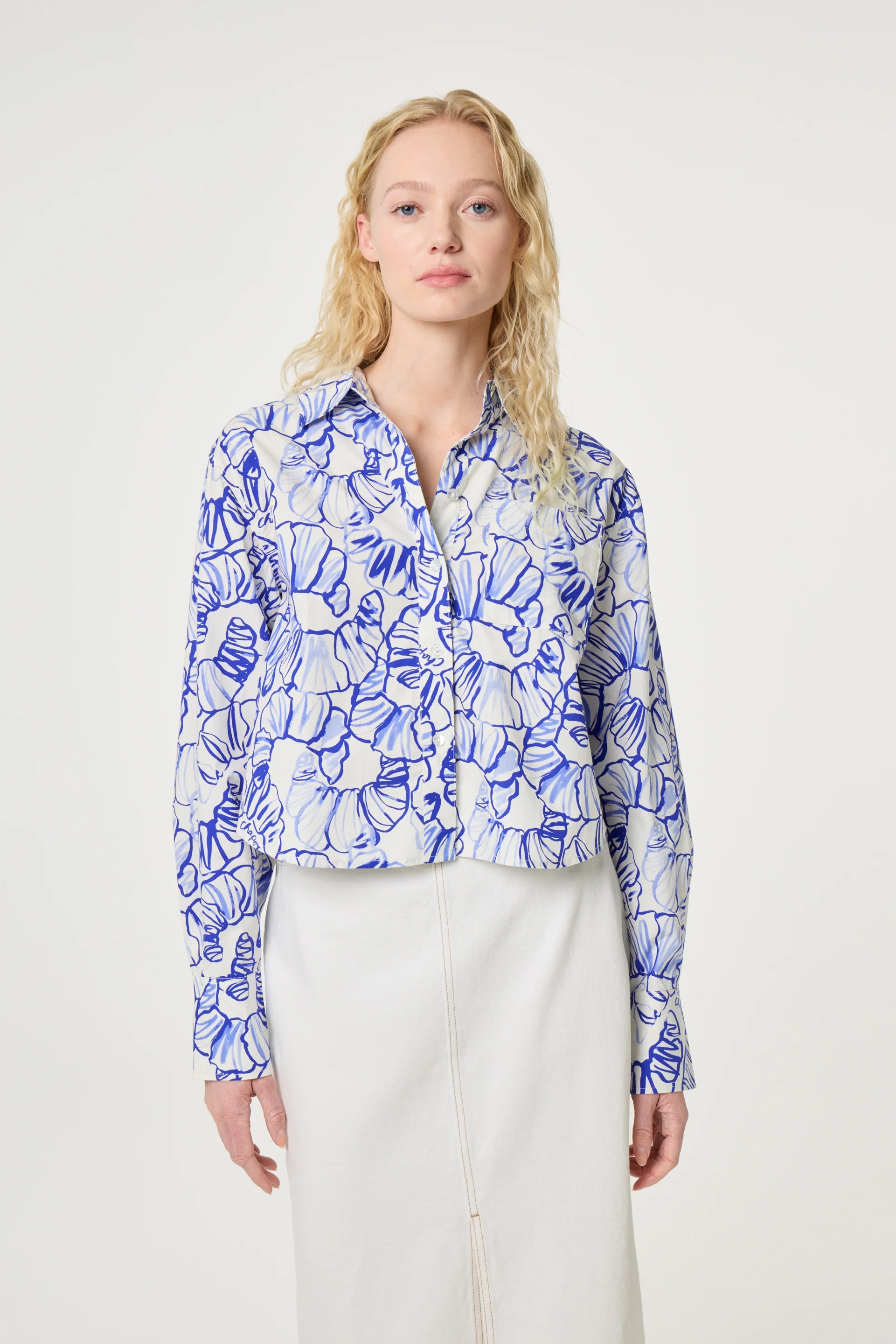 Haidy Blouse | Cosy White/Cobalt - Image 2