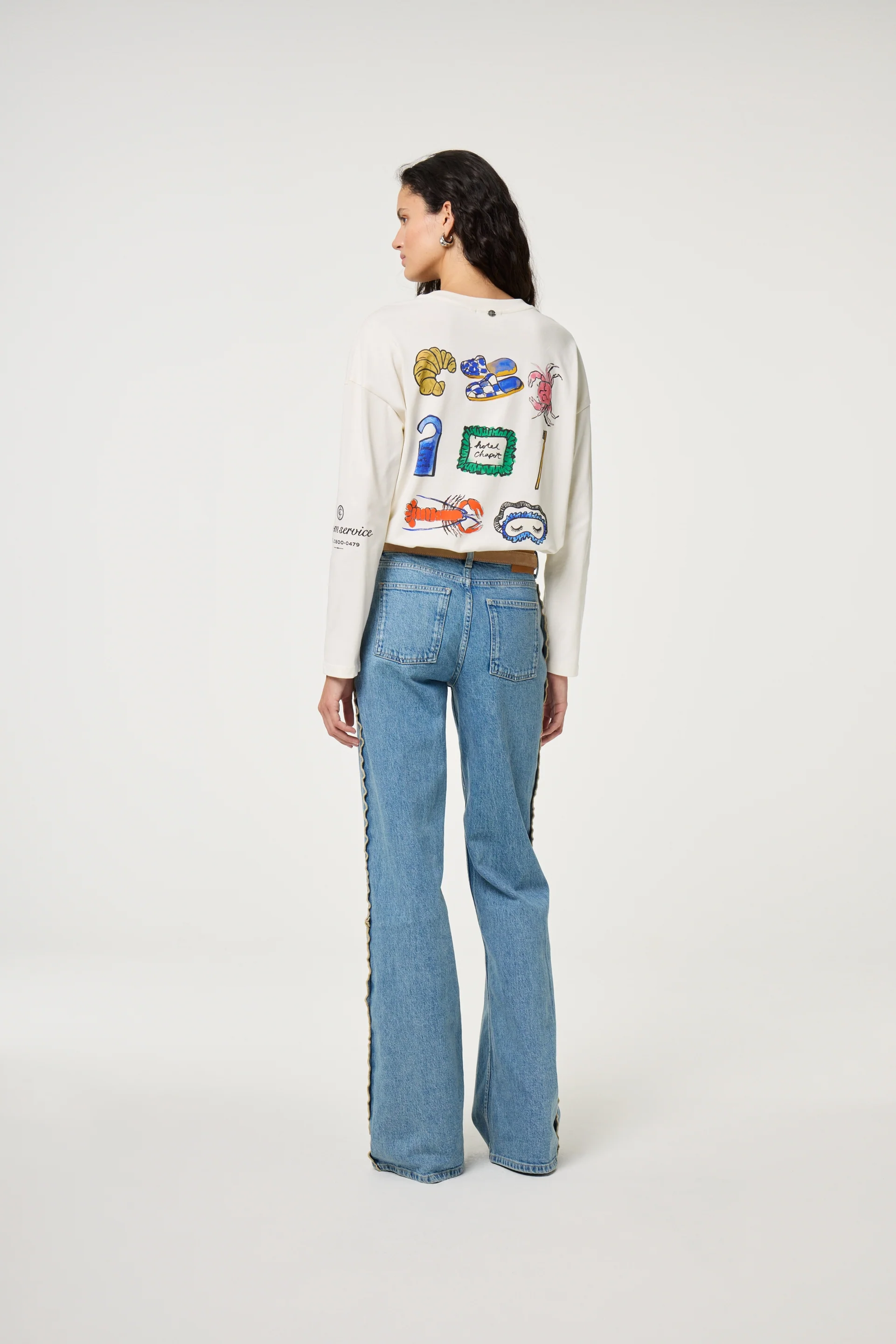 Thea Wide Leg Jeans | Mid Blue - Image 3